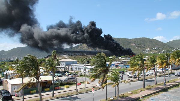 Landfill on fire April 2018 (SHTA)